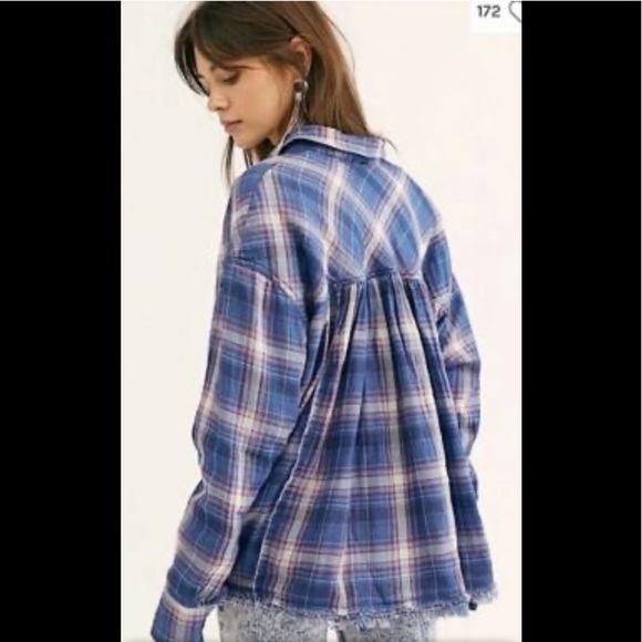 Free People Tops - Free People Seeking Starlight Chambray Plaid Shirt